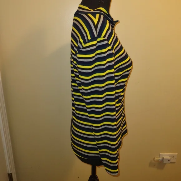 Striped Long Sleeve Zip-Up Top - Picture 4 of 10